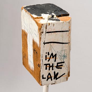 JANI HÄNNINEN, sculpture, wood, mixed media, signed.