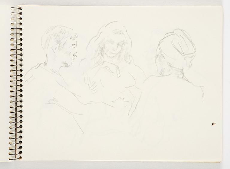 Lotte Laserstein, 4 skissböcker med blyertsteckningar.