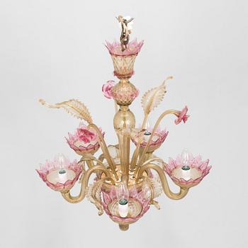 A mid-20th-century Venetian style chandelier, Murano.