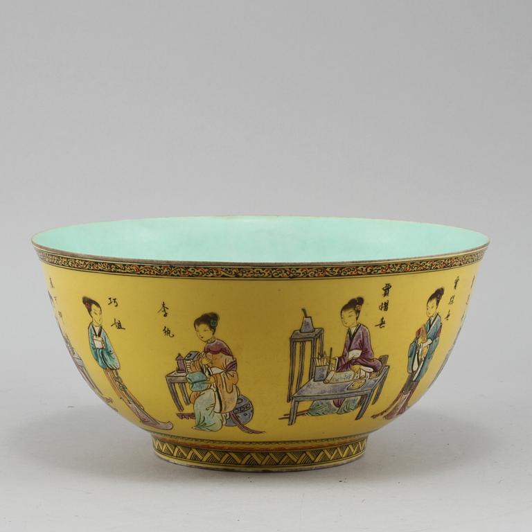 BÅLSKÅL, porslin, Kina, 1900-tal.