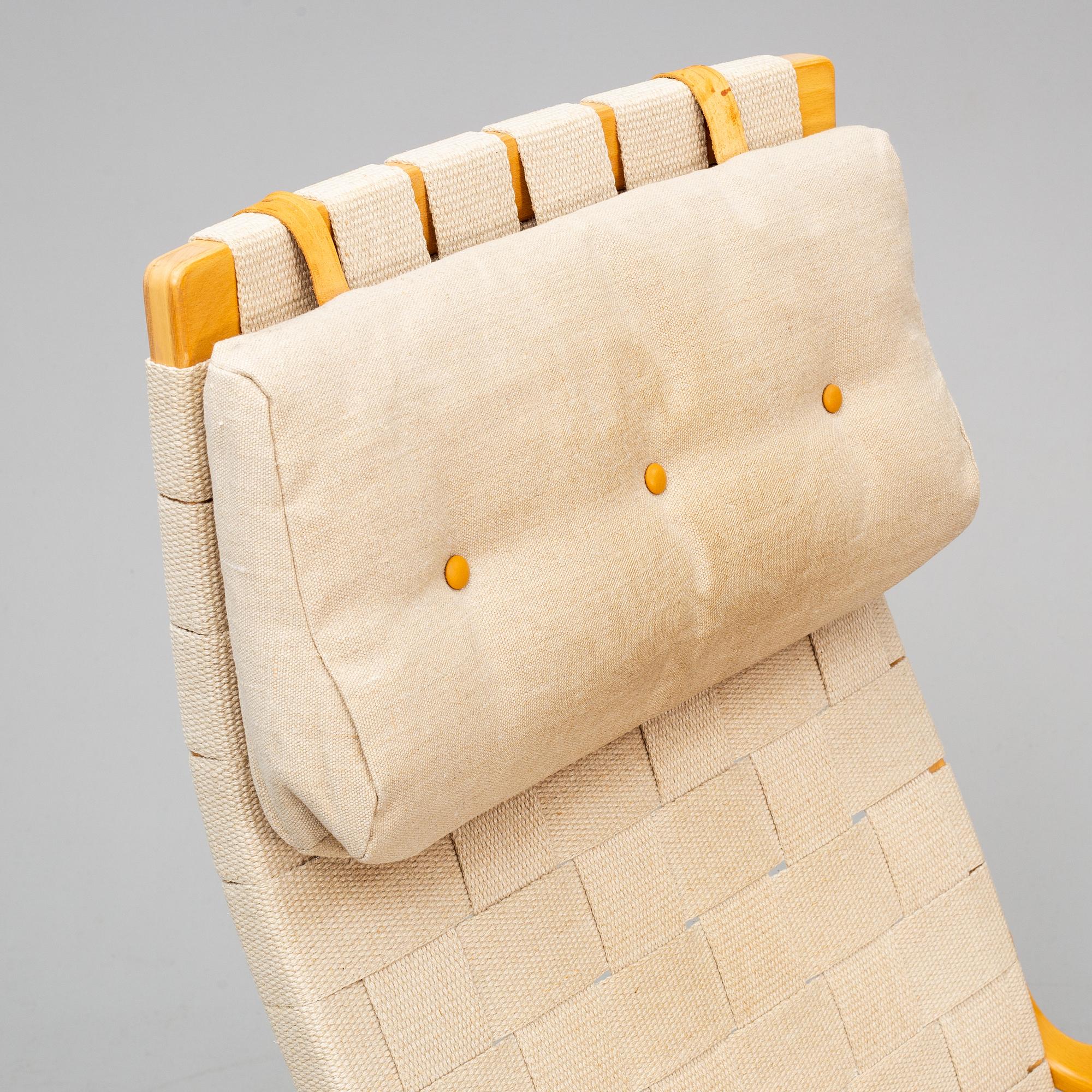 BRUNO MATHSSON, armchairs (2), "Eva hög", DUX, late 20th or early 21th C.