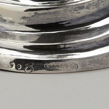 Carl Fahlberg, ljusstakar, ett par, silver, Uppsala 1765. Rokoko.