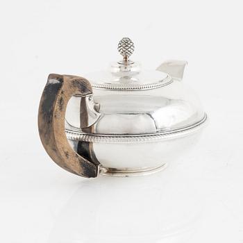 An Austrian Silver Teapot, Vienna, first half/mid-19th Century.