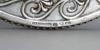 SOCKERSKÅL, silver, gustaviansk stil, C.G. Hallberg, Stockholm, 1900, vikt ca 486 g.