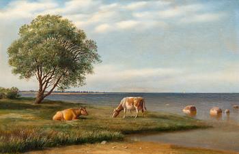 179. Michail Konstantinovits Klodt, COWS BY THE SHORE.