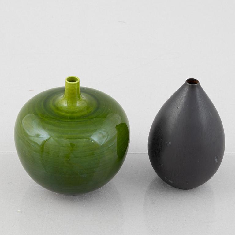 Carl-Harry Stålhane, two stoneware vases, Rörstrand.