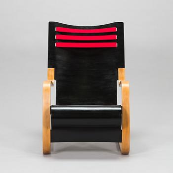 Alvar Aalto, nojatuoli, "High back chair ", O.Y. Huonekalu-ja Rakennustyötehdas A.B. 1930-luvun alku.