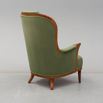 CARL MALMSTEN, fåtölj, "Vår Fru", O.H. Sjögren, Tranås. Brickmärkt. 1900-talets andra hälft.