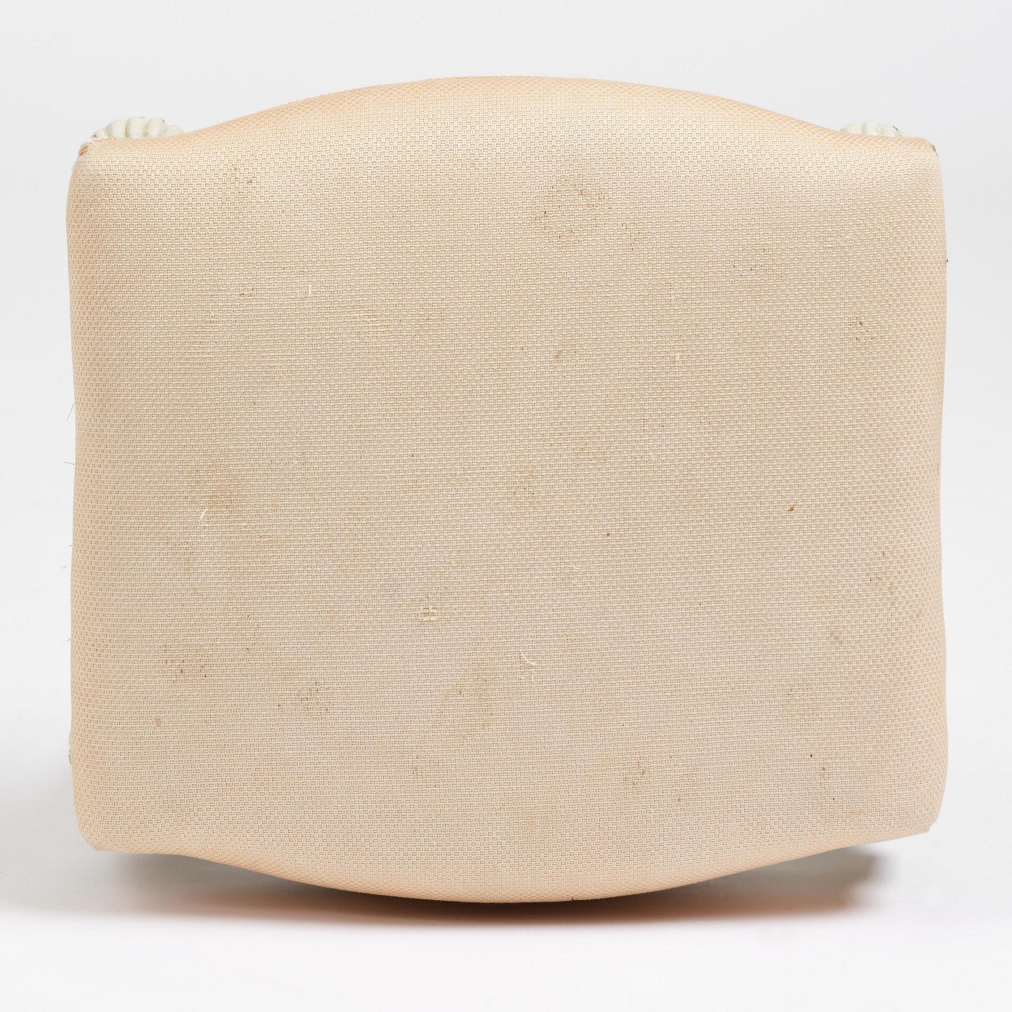 A late Gustavian stool, Stockholm, late 18th century.