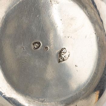 A French silver tastevin, mid-19th Century.