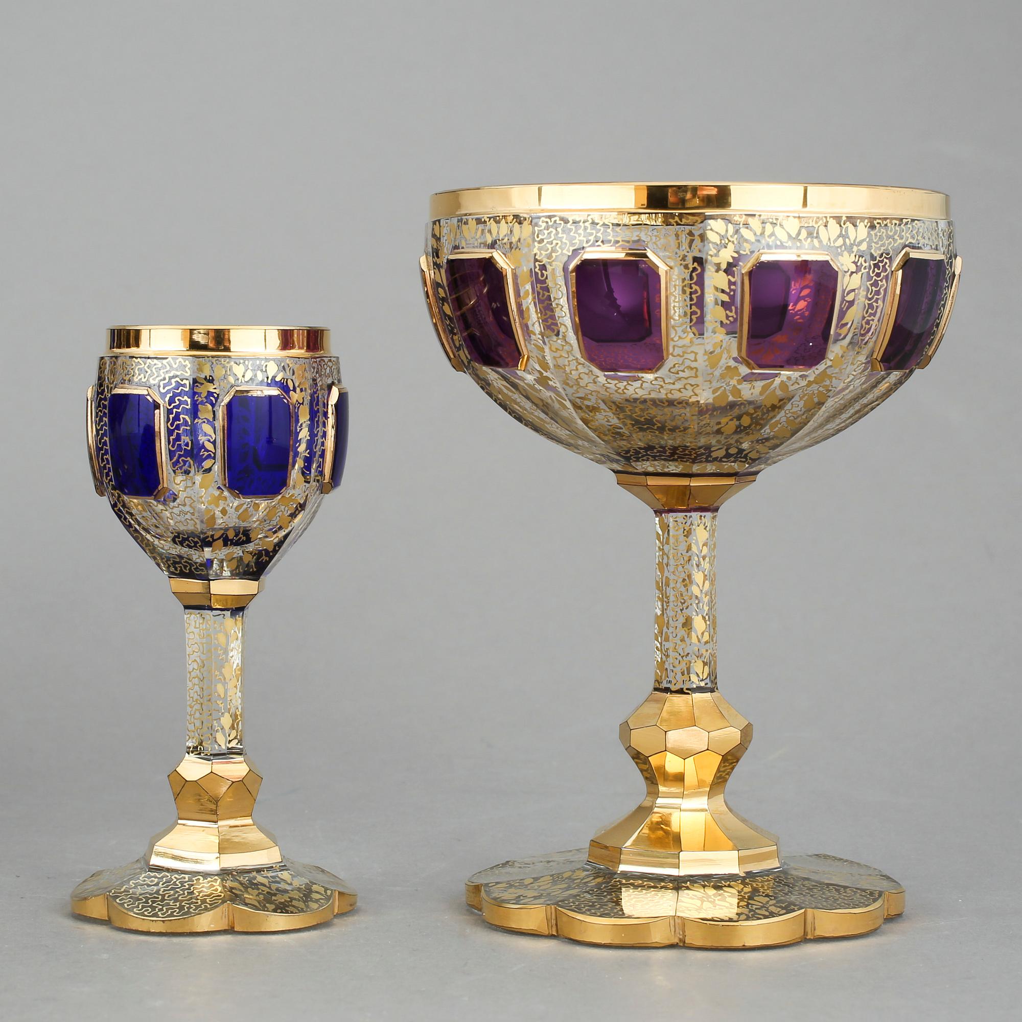 CHAMPAGNEKUPOR, 7 + 1, glas, Italien, 1800-talets slut.