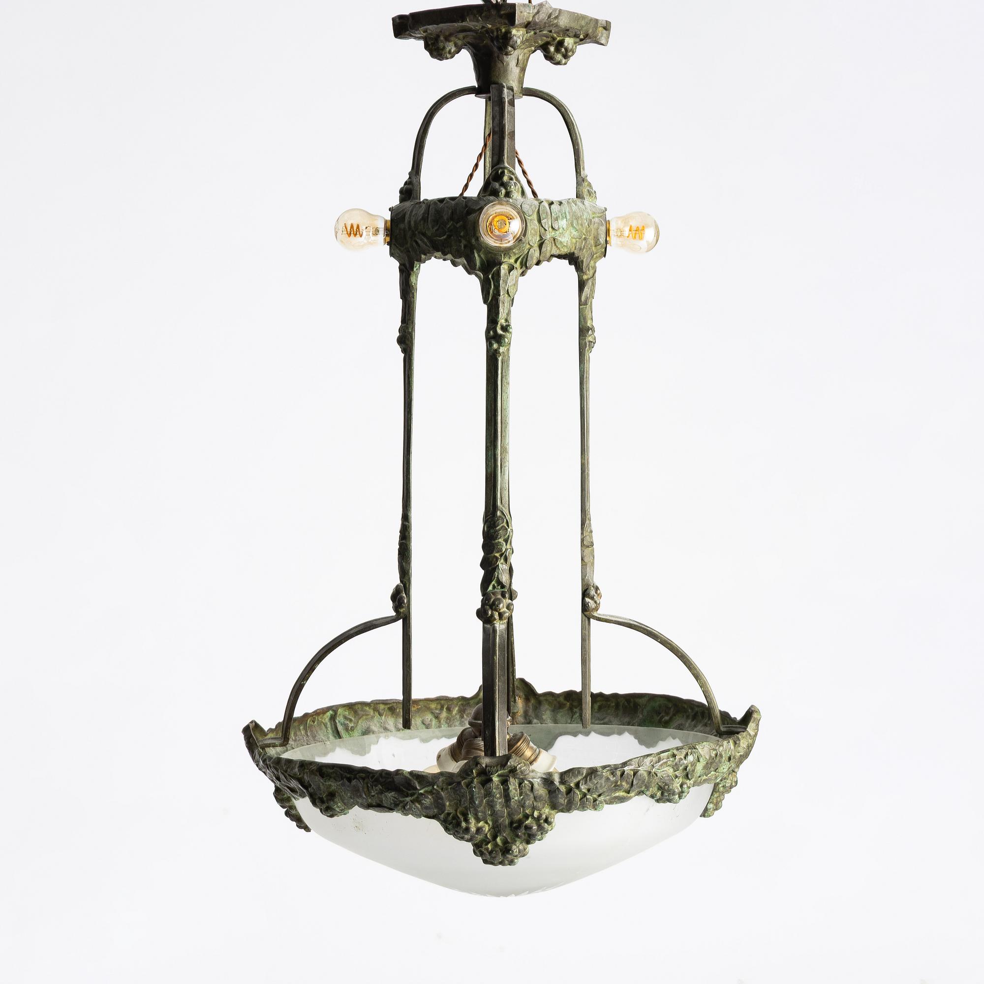 Ceiling lamp, Art Nouveau, early 20th century.