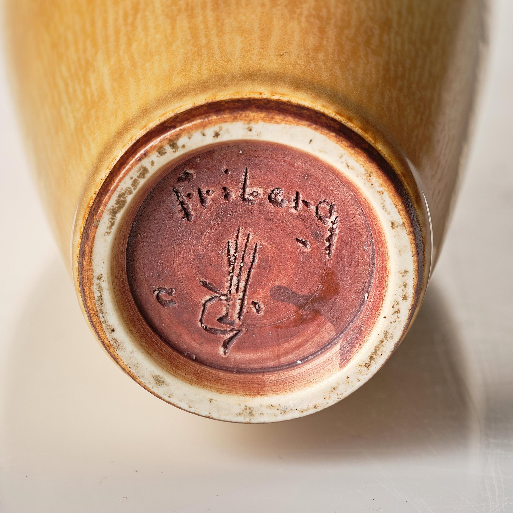 Berndt Friberg, a stoneware vase, Gustavsberg studio, Sweden 1961.