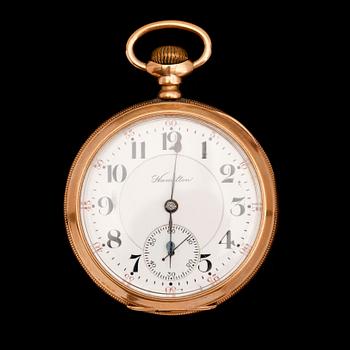 FICKUR, 14 k guld, Hamilton, tidigt 1900-tal.