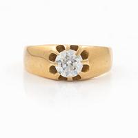 Ring, 18K gold with brilliant-cut diamond, 0.60 ct, J Petterssons, Stockholm, 1962.