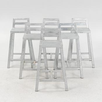 6 galvanized barstools by A2 living.