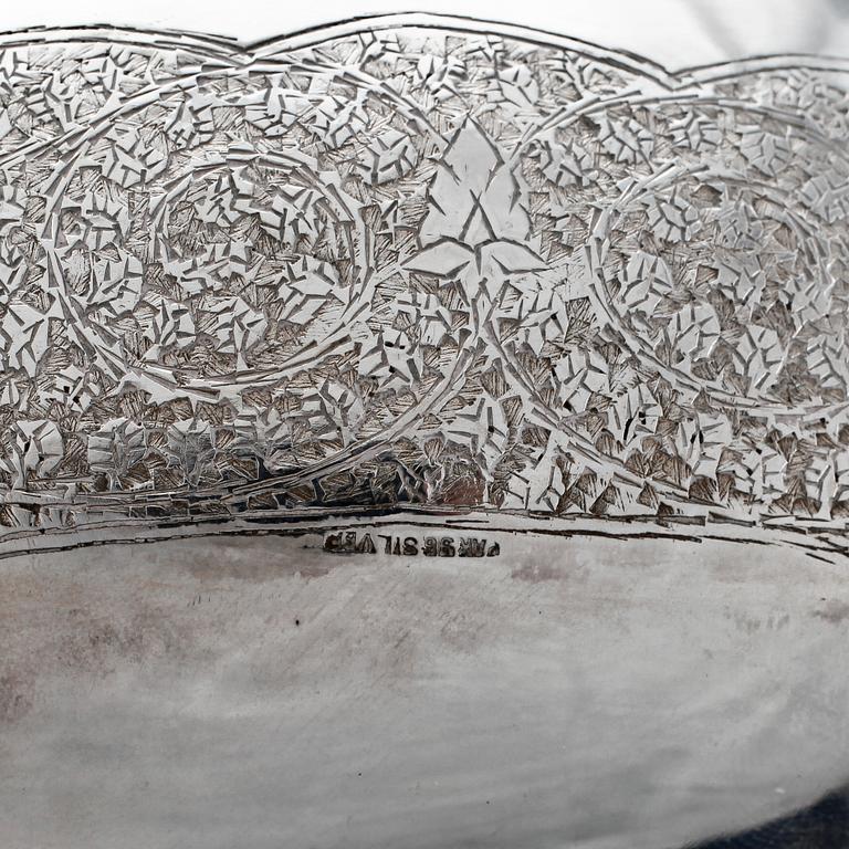 PARTI SILVER, 5 delar, bla Polen, 1900-talets mitt/andra hälft. Totalvikt ca 350 gram.