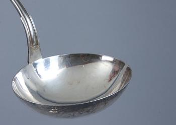 PARTI BESTICK, 5 st, silver, "Svensk spetsig" och "Olga", 1917, 1918 resp 1854, 1897.