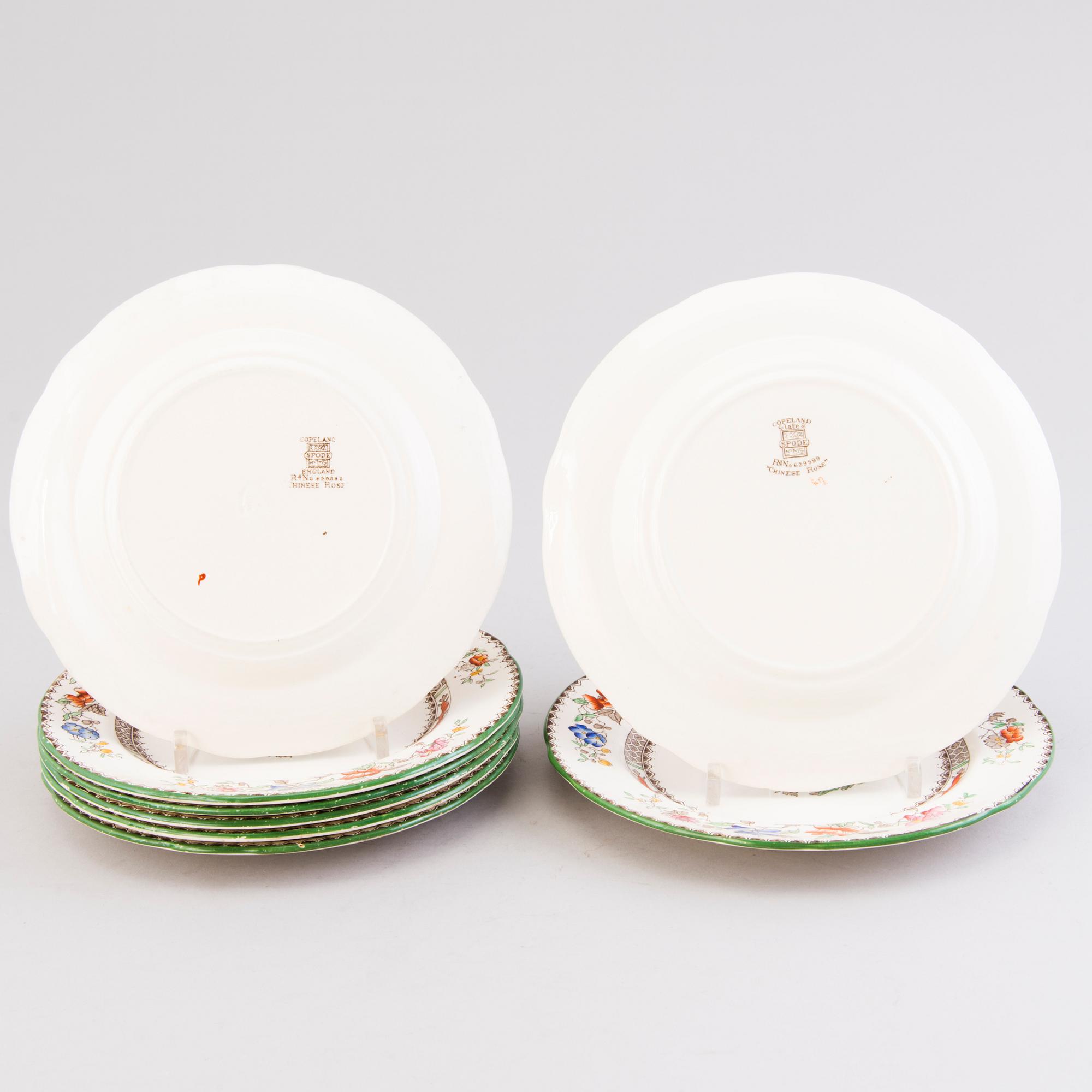 A 132-piece set of 'Chinese Rose' tableware, Copeland Spode, England 1930s.