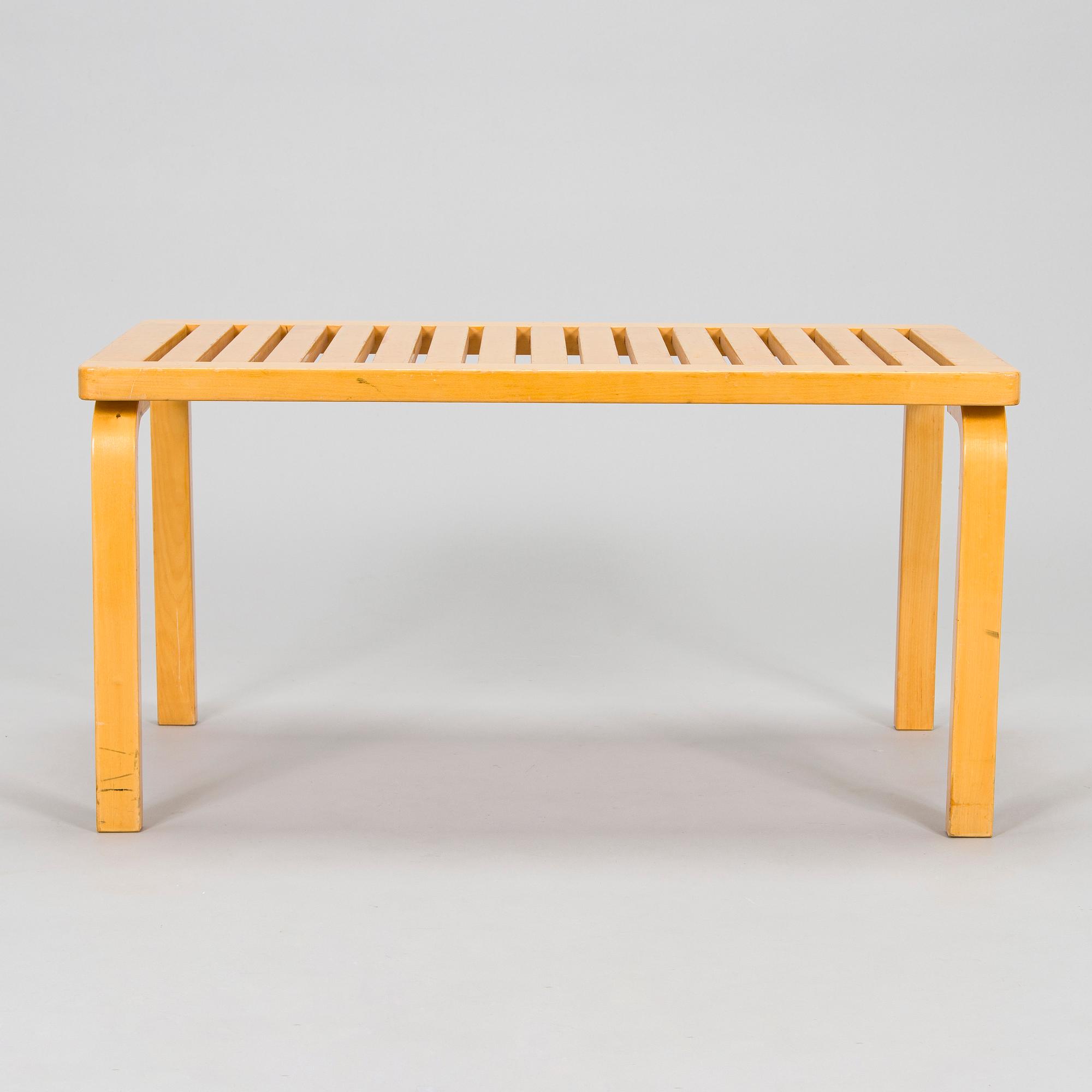 Alvar Aalto, A flower and suitcase bench '106', made to order, for Artek, 1976.