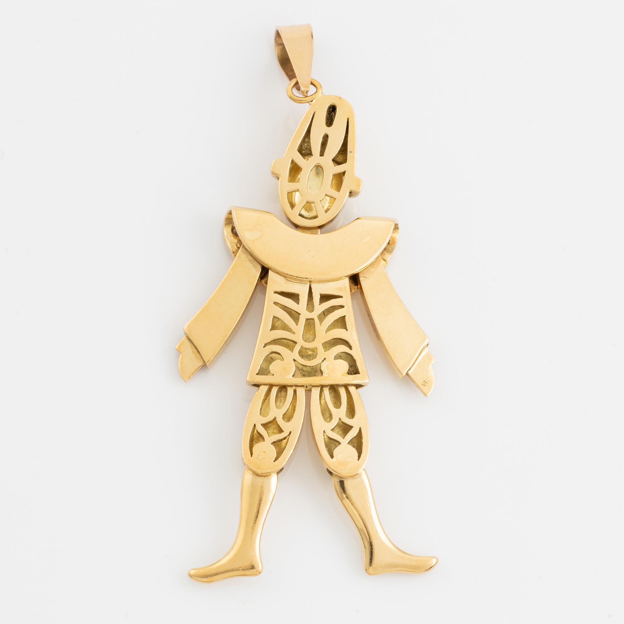 A Bucherer 18K gold pendant.