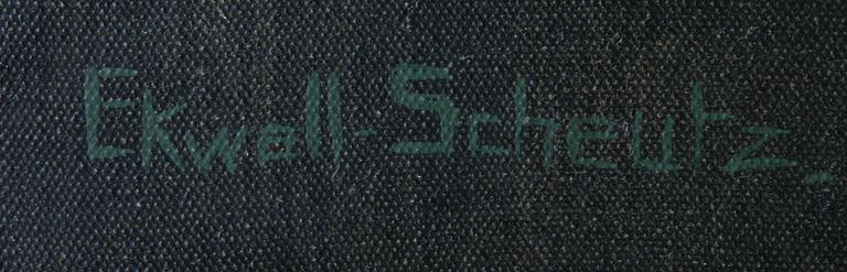 EKWALL SCHEUTZ, olja på pannå, sign.