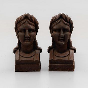 ELDHUNDAR, 1 par, järn, 1900-talets första hälft.