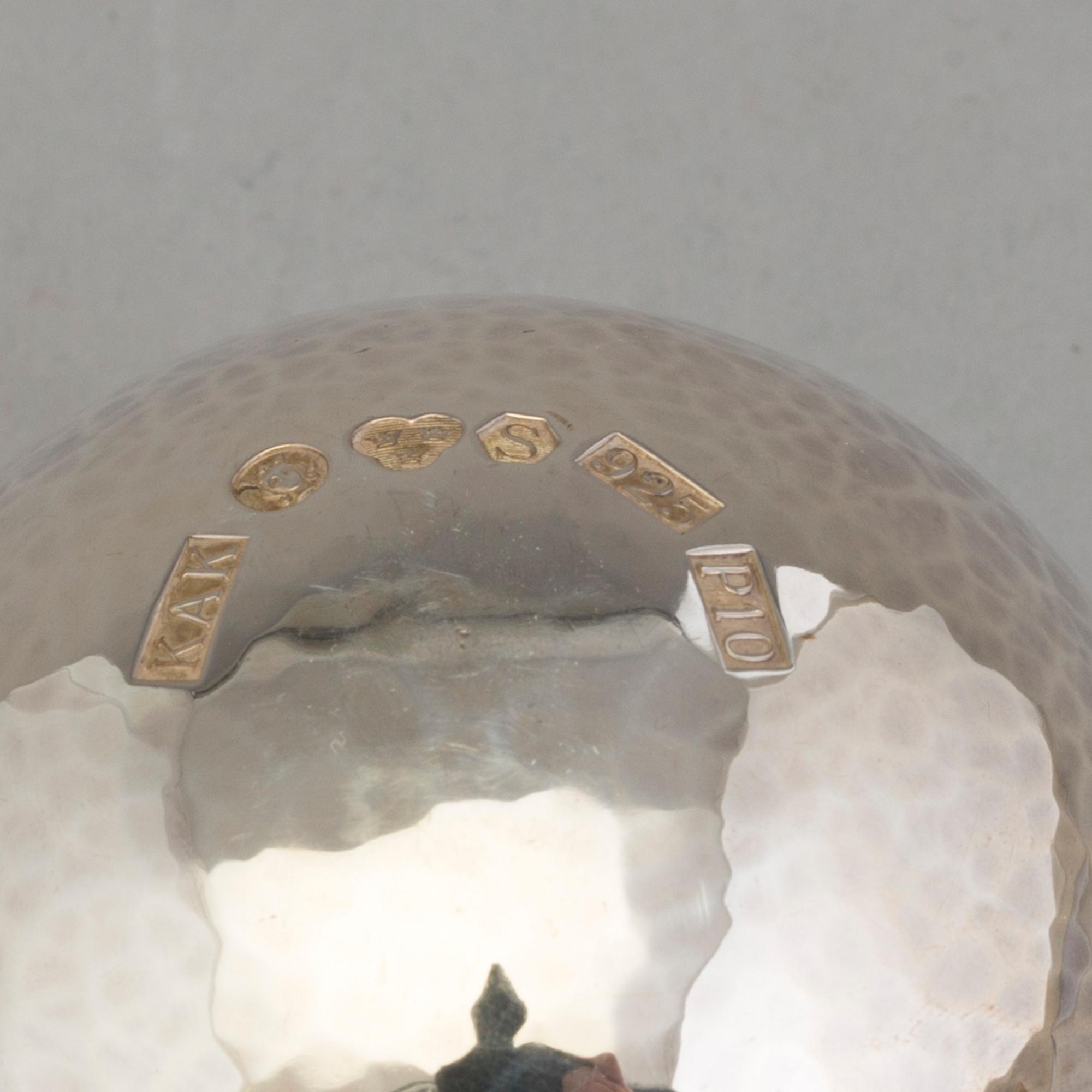 a pair of sterling silver cups by Karl-Axel Karlsson Stockholm 1989.