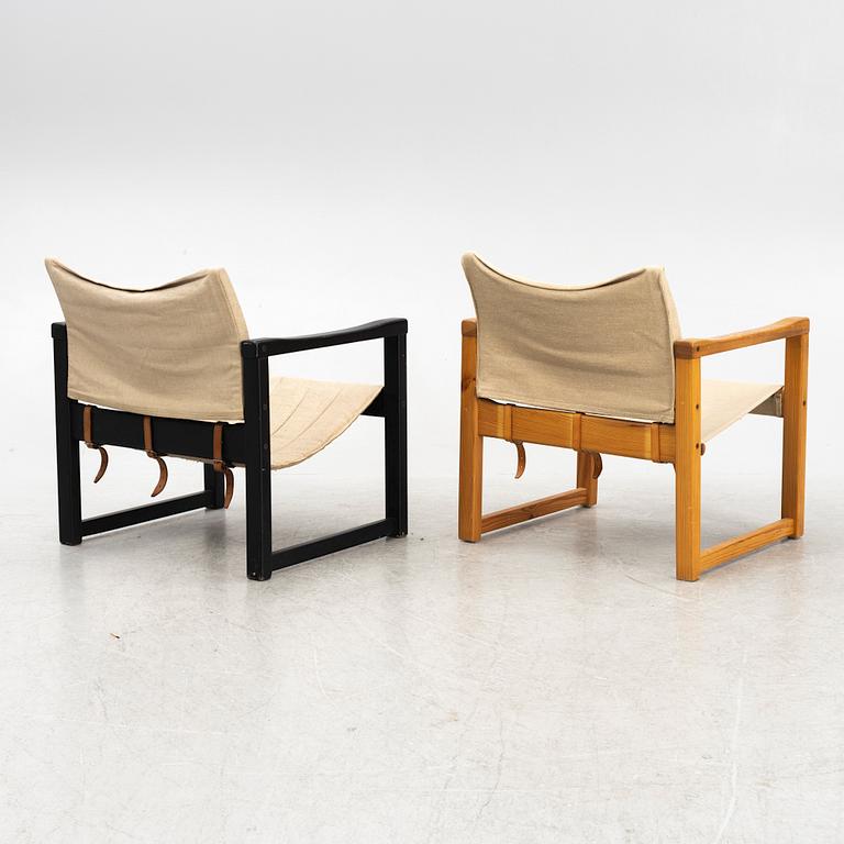 Karin Mobring, two "Diana" armchairs, IKEA, Sweden, 1970's.