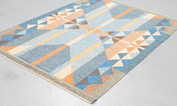 Kerstin Person, a carpet, "Butterfly", flat weave, ca 241,5 x 170,5 cm, signed KP.