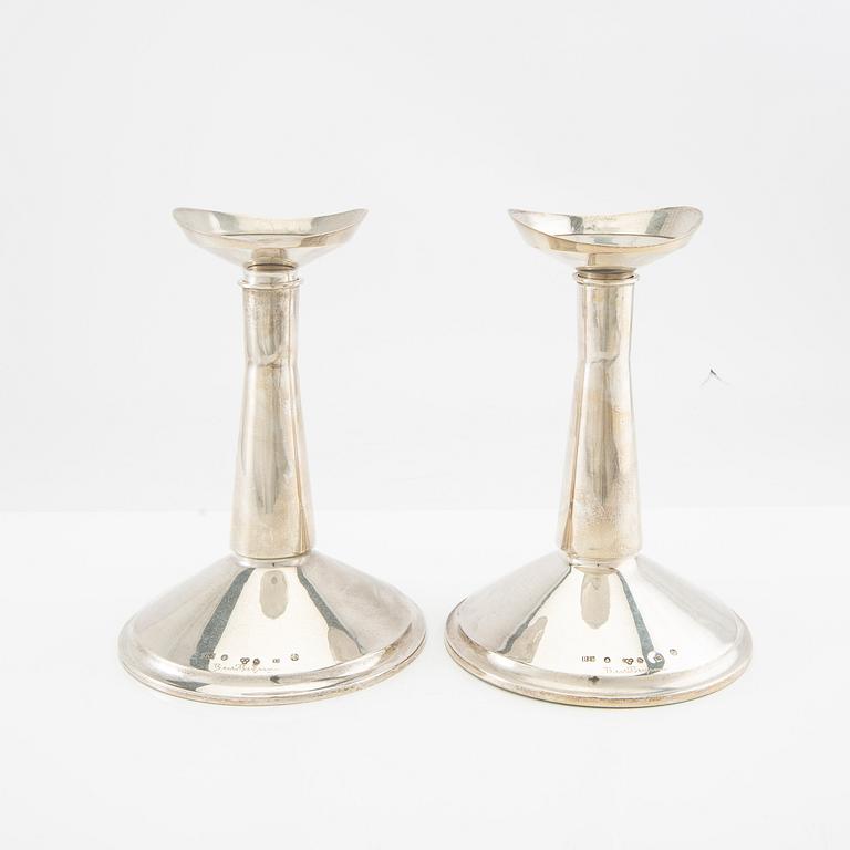 Bertil Berggren Askenström, ljusstakar ett par silver Stockholm 1972.