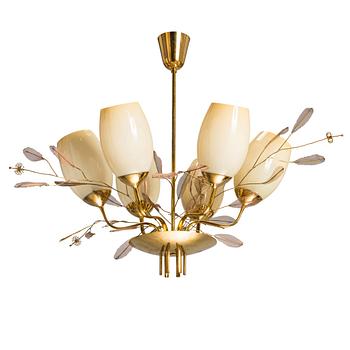 Paavo Tynell, A mid-20th-century '9029/6' chandelier for Taito, Finland.
