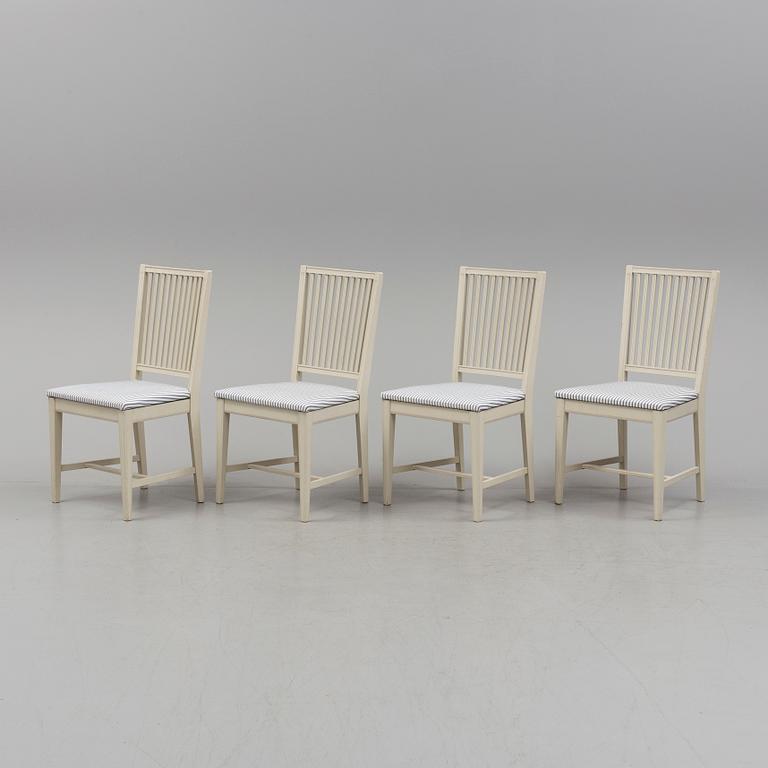 STOLAR, fyra stycken, gustaviansk stil, Leksand modell, 1900-talets slut.