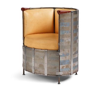 100. Mats Theselius, an "Älgskinnsfåtöljen" armchair, ed. 303/360, Källemo, Värnamo, post 1991.