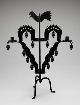 KANDELABER, smide, sk tuppstake, 1900-tal.