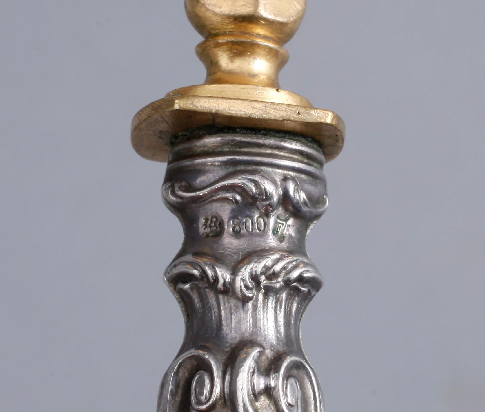 UPPLÄGGNINGSSPADE, silver 800/1000, nyrokoko, Franz Mosgau, Berlin, 1800-talets andra hälft.