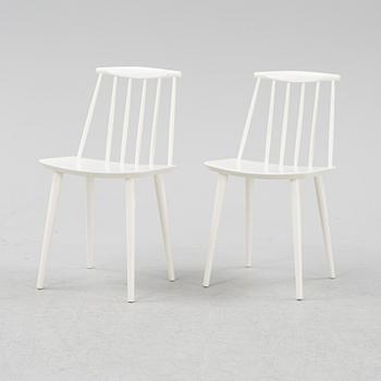 Folke Pålsson, a set of six model 'J77' chairs, Hay, Denmark.