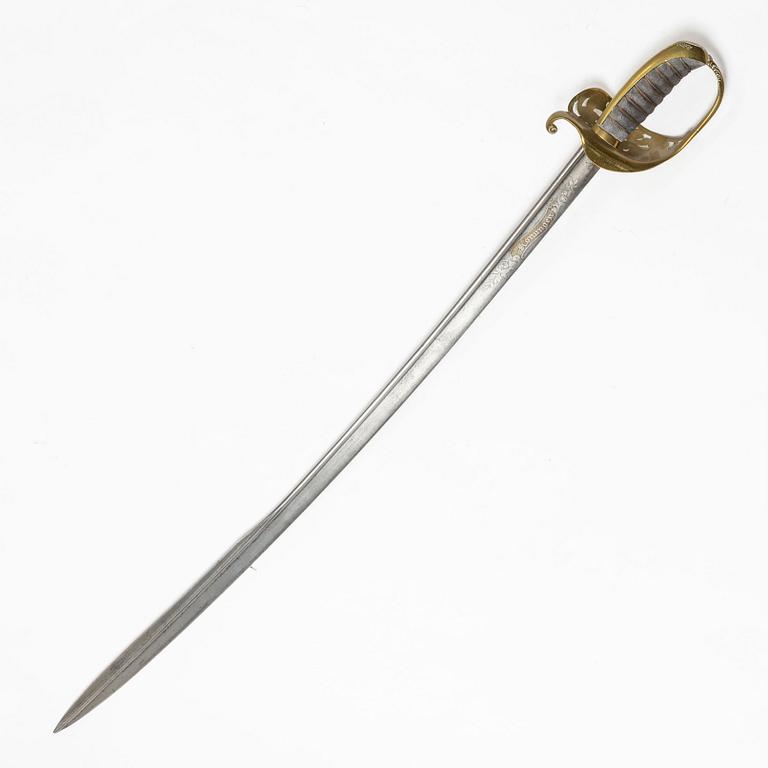 Sabel, svensk, m/1859 för officer, med balja.