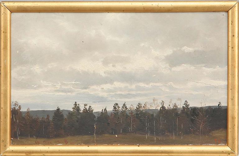 PER DANIEL HOLM, olja på uppfordrat papper, monogramsign och dat 1868.