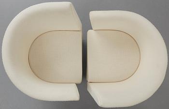 Paolo Pallucco, a pair of easy chairs for Gambe-Pallucco, Italy 1980´s.