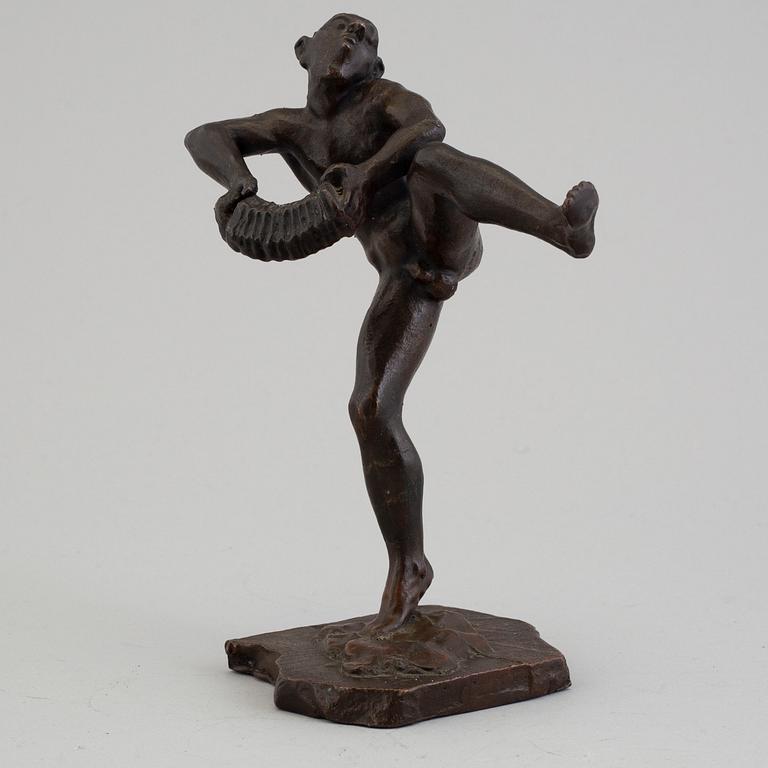 JEAN RENÉ GAUGUIN, a bronze sculpture, Dancing accordionist (c.1915/20), signed.