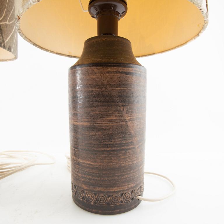 Table lamps, a pair, 1970s.