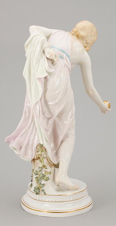 FIGURIN, porslin, jugend, Walter Schott, Meissen, Tyskland, omkr 1900.