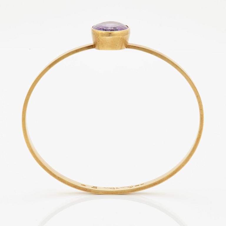 Wiwen Nilsson, armring, Lund 1968, 18k rödguld.