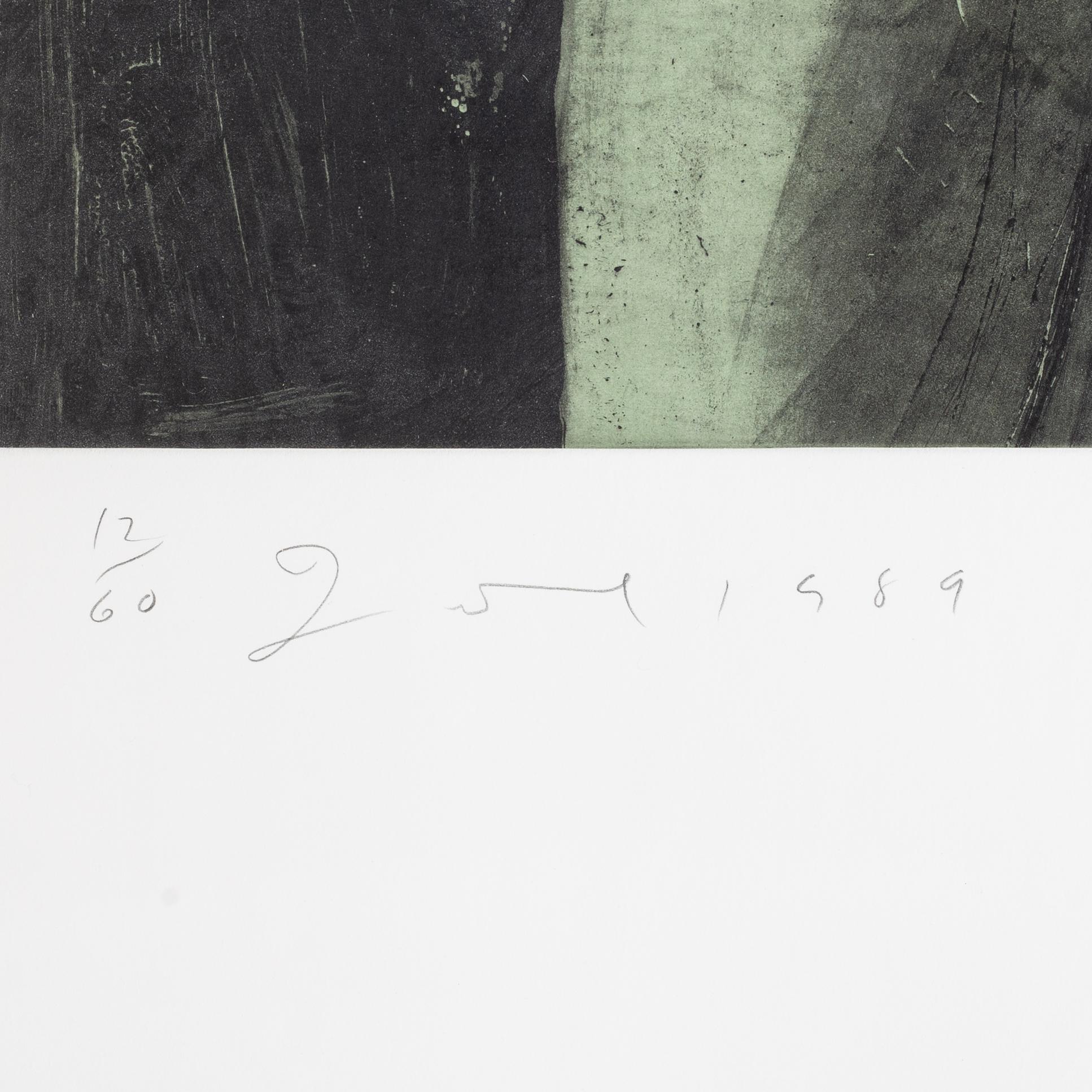 Jim Dine, etching with aquatint, signed and numbered 12/60, dated 1989.