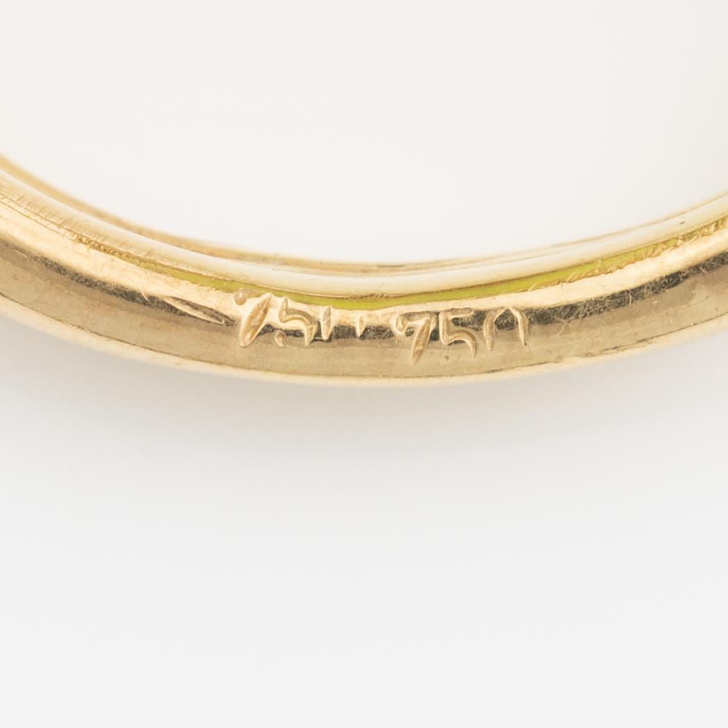 Ring, cocktail ring, 18K gold with large peridot.