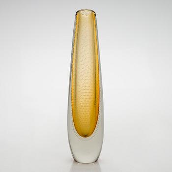 Gunnel Nyman, a glass vase, signed G. Nyman Nuutajärvi Notsjö.