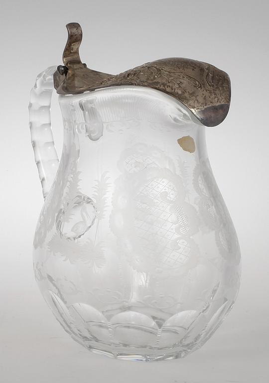 KANNA, glas samt silver, Kunstglasfabrik Josephinhütte, 1800/1900-tal.