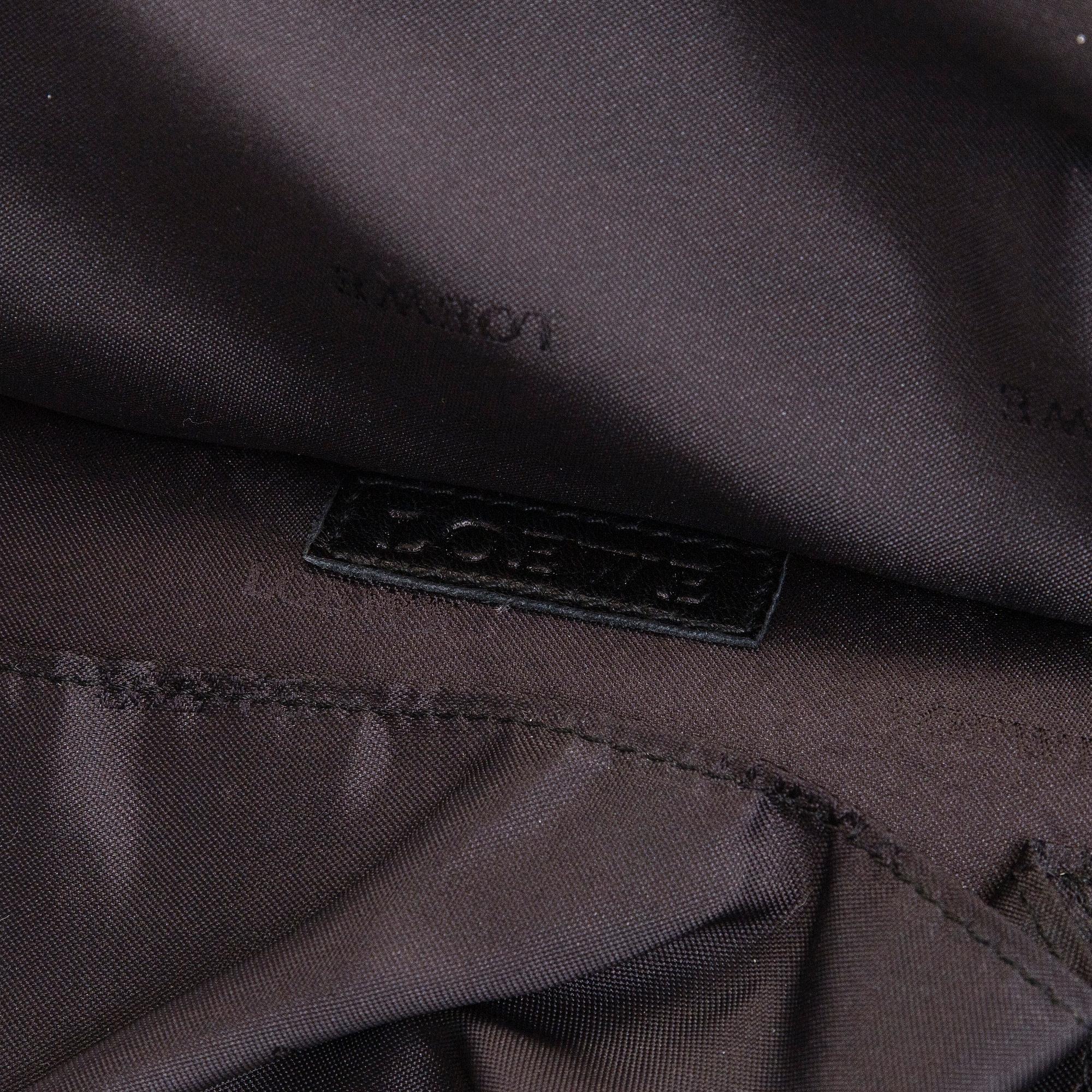 Loewe, a leather handbag.