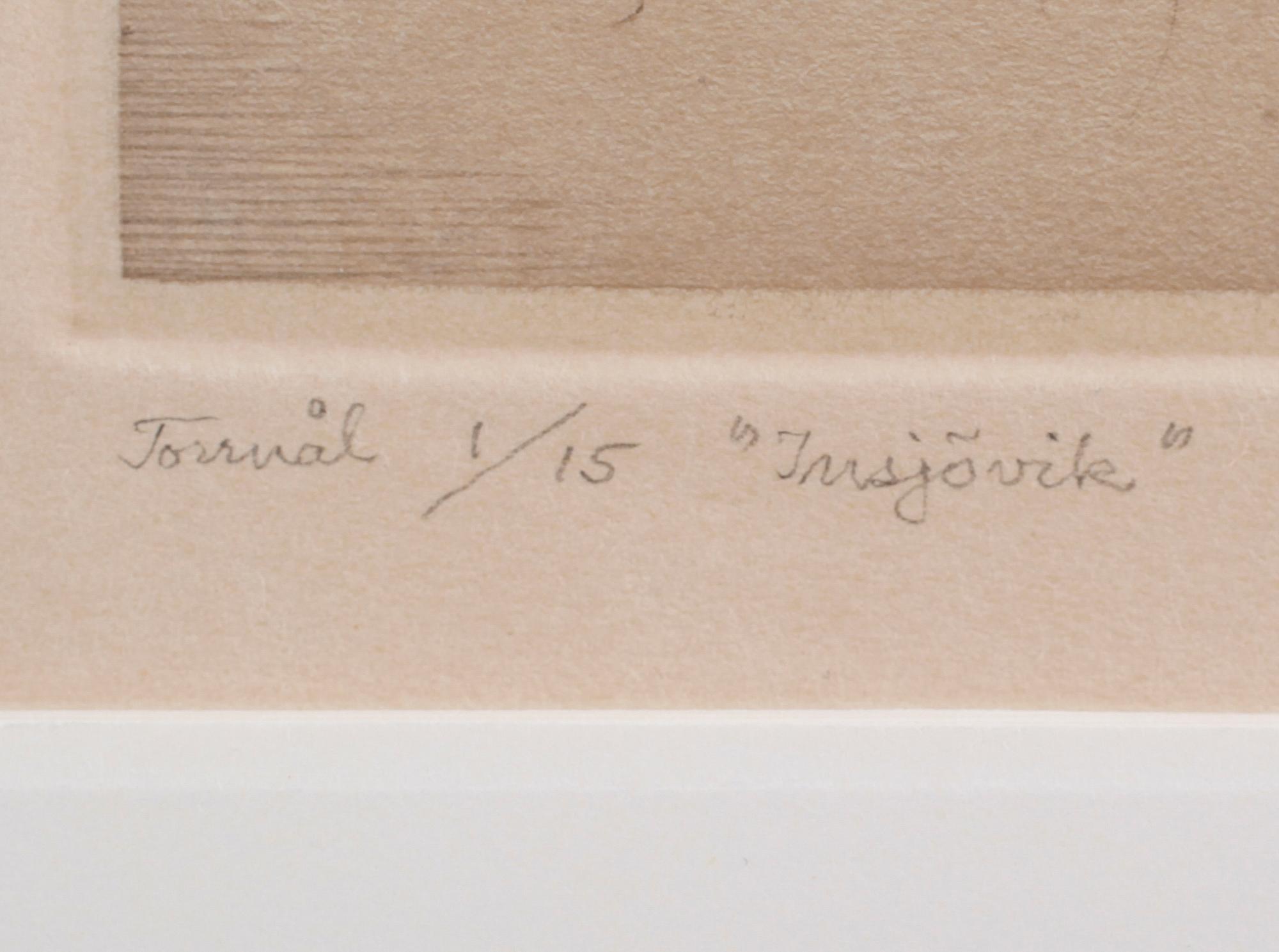 GUNNAR NORRMAN, torrnål, numrerad 1/15, signerad och daterad 1972.